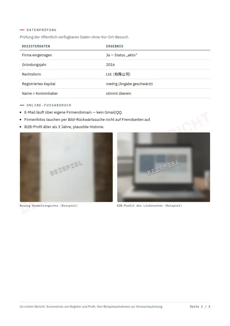 Bericht S. 2 — Online-Fußabdruck
