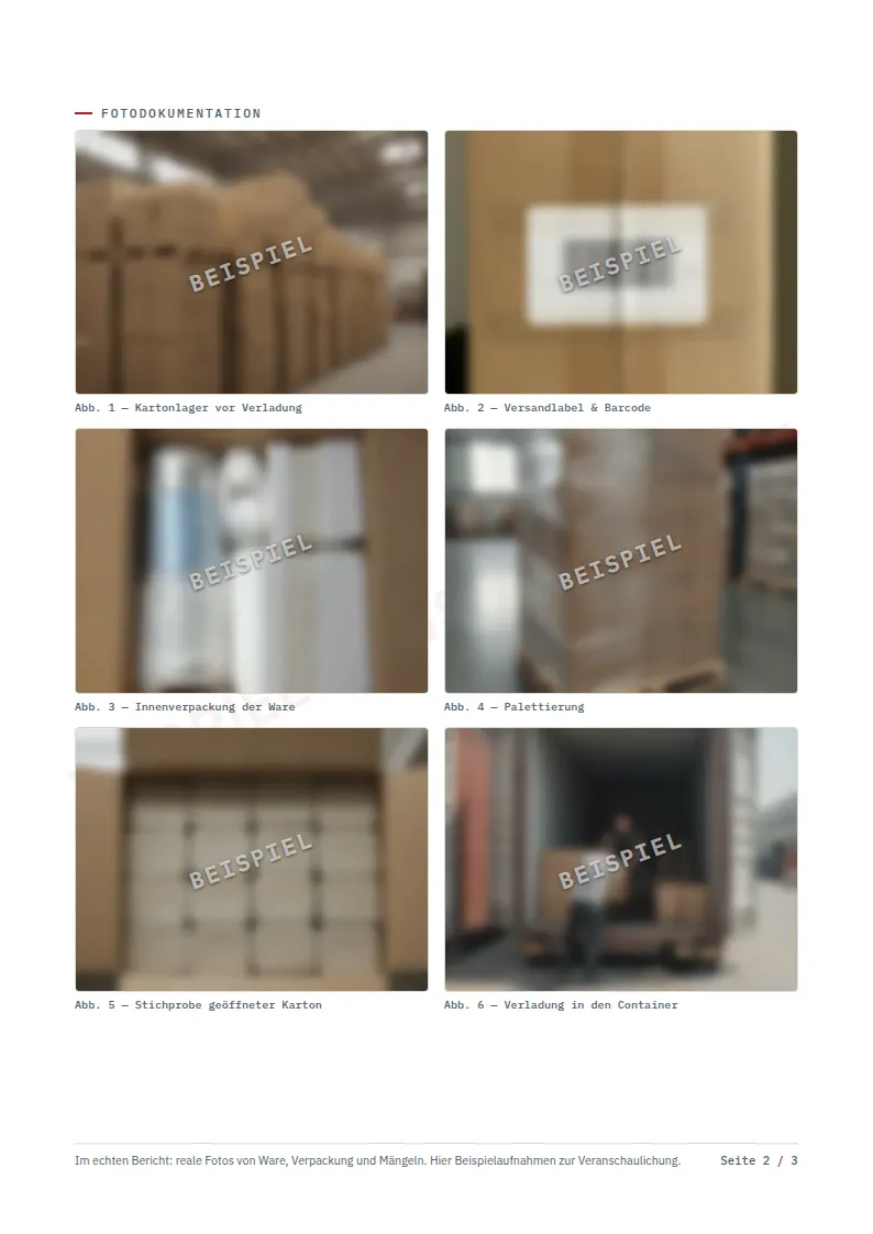 Bericht S. 2 — Verladung & Labeling